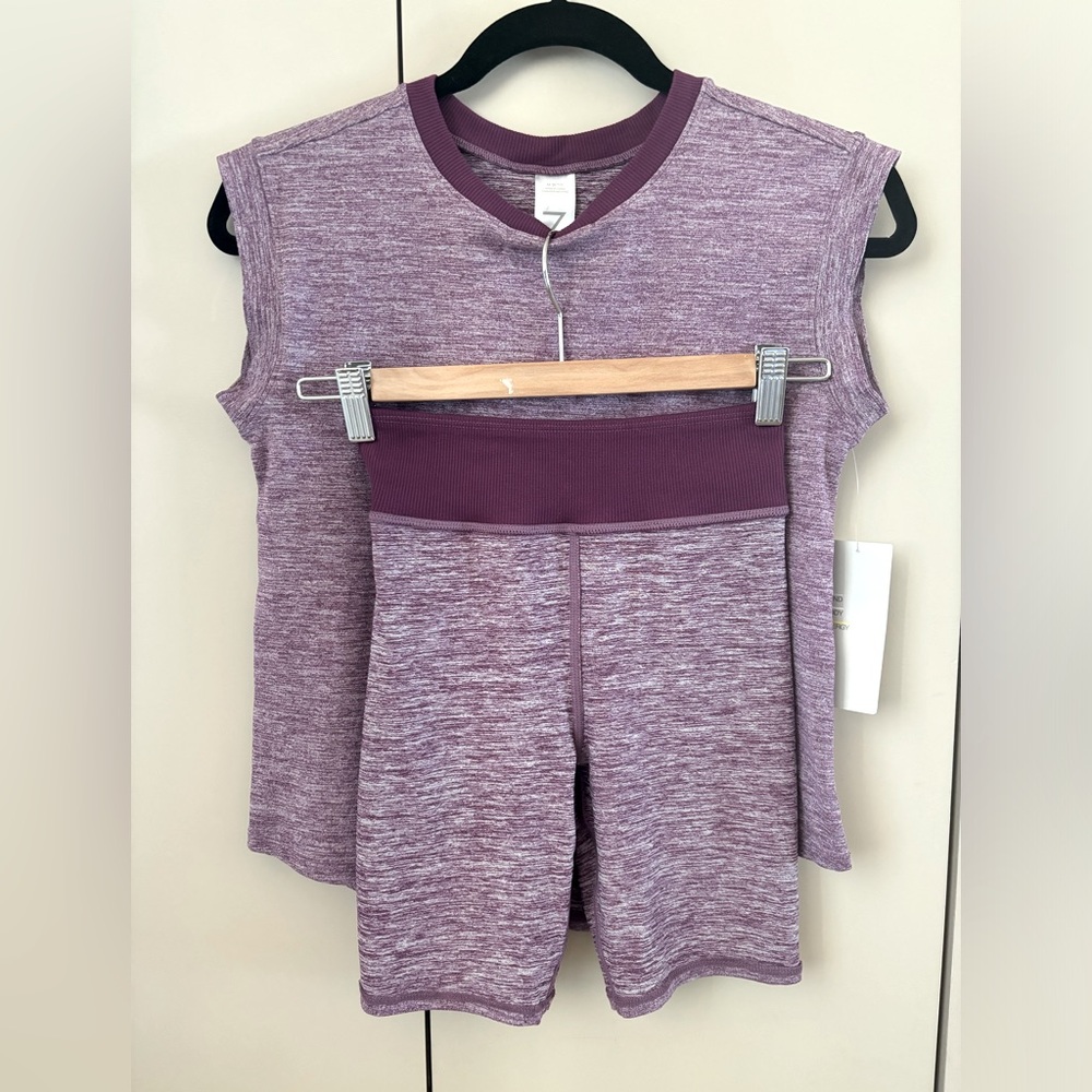 NWT | Z by Zella Girls 2 Piece Active Purple Top & Shorts Set